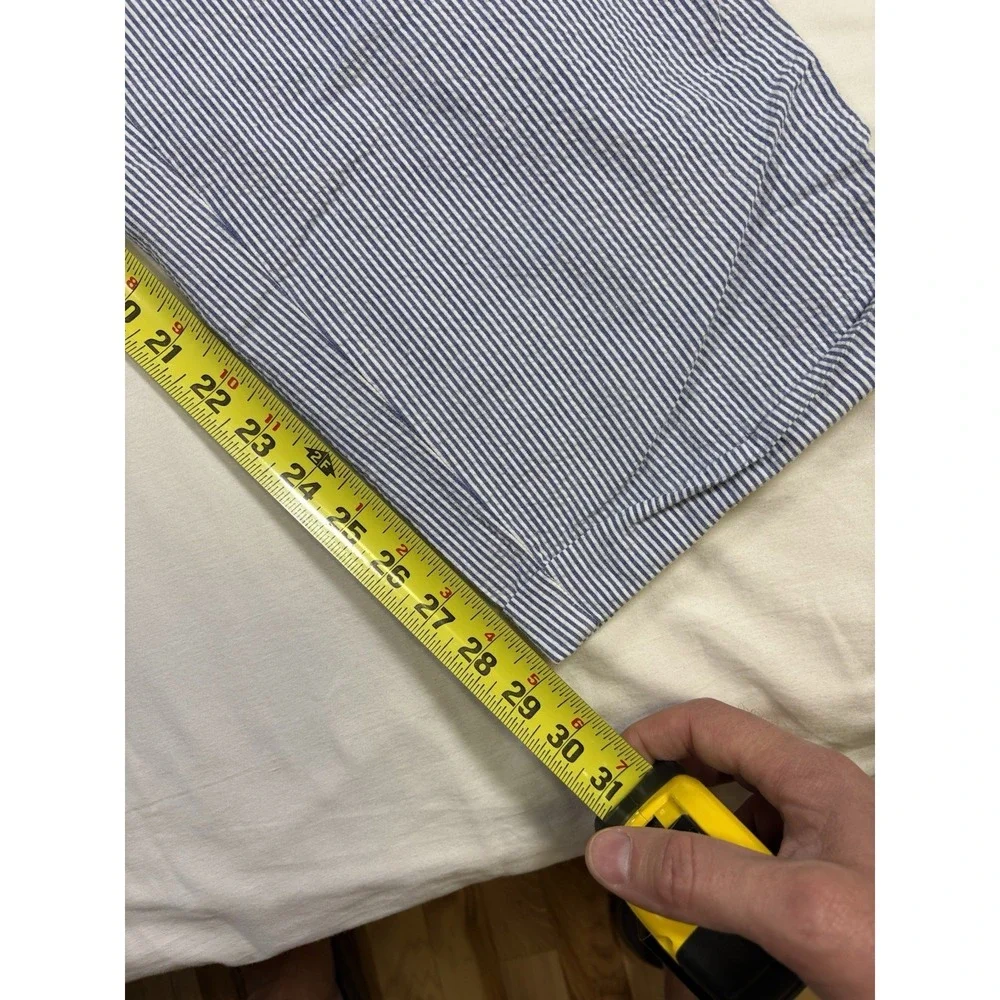 Vintage Tommy Hilfiger Golf Seersucker Pants Mens 34x30Pleated Striped Blue